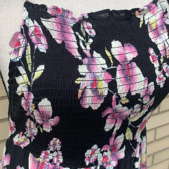 Free People Black Garden Party Floral Maxi Dress NWOT - Picture 10 of 15
